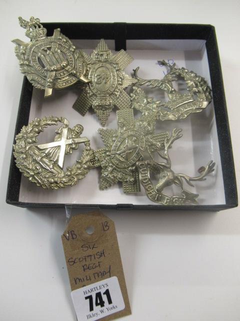 SIX SCOTTISH REGIMENT MILITARY BADGES Image