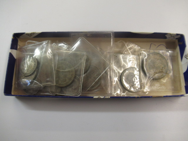 BOX OF SILVER GEORGE V ERA COINAGE Image