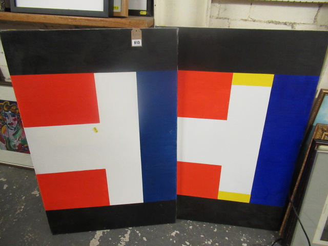 TWO MODERNIST ACRYLICS BY IAIN MORRIS Image