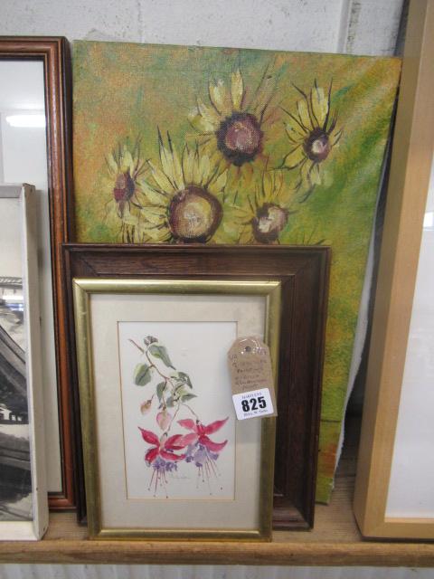 TWO STILL LIFE PAINTINGS AND A LESLEY GREENWOOD PRINT Image