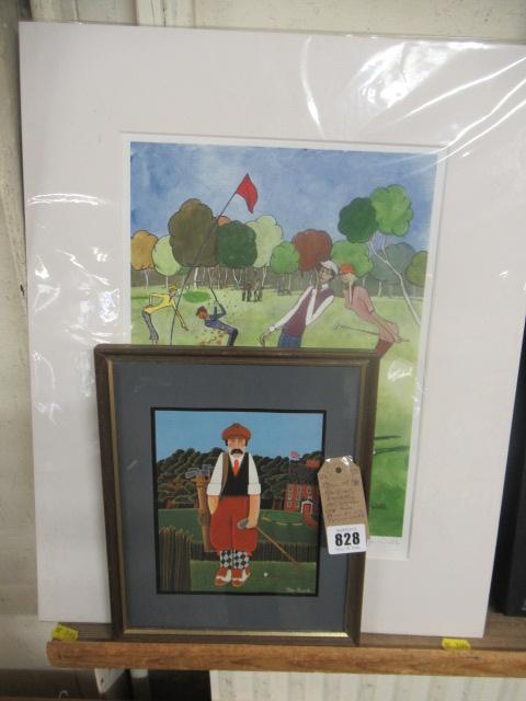QUANTITY OF GOLFING PICTURES INCLUDING SIGNED LIMITED EDITION PRINT BY TAYLOR WEBB Image