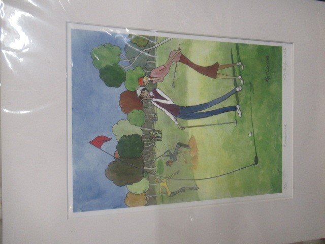QUANTITY OF GOLFING PICTURES INCLUDING SIGNED LIMITED EDITION PRINT BY TAYLOR WEBB Image