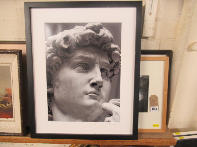 THREE FRAMED BLACK AND WHITE PHOTOS INCLUDING NUDRAT AFZA Image