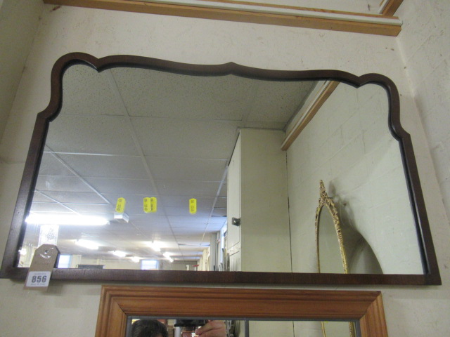 MAHOGANY FRAMED MIRROR Image