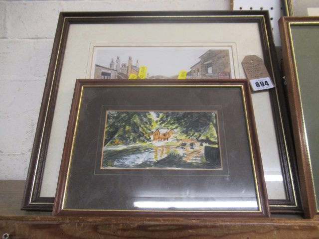 SIGNED MARGARET CHAPMAN PRINT AND A DAVID FELL PICTURE Image
