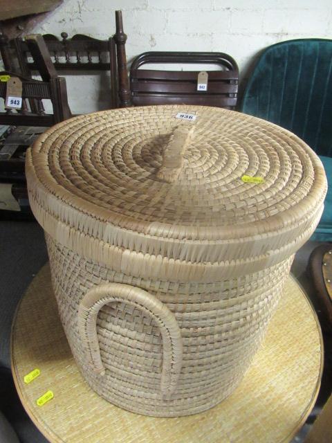 TWO RATTAN BASKETS Image