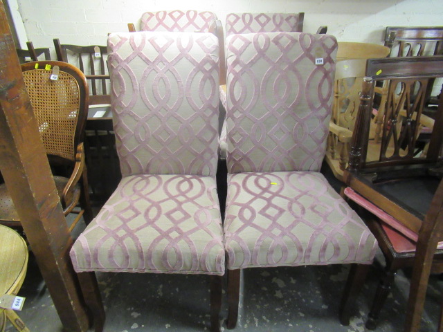 SIX UPHOLSTERED DINING CHAIRS Image