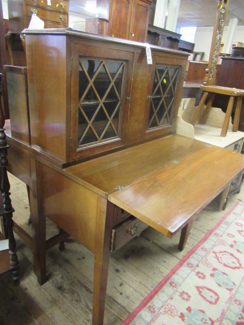WALNUT DESK DISPLAY CABINET Image