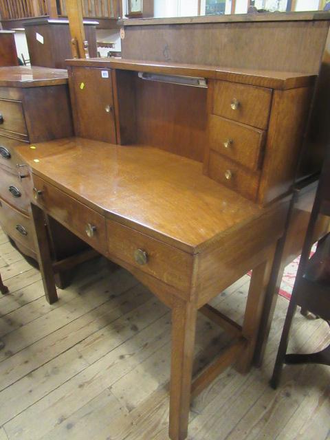 RETRO SOLID OAK WRITING DESK Image