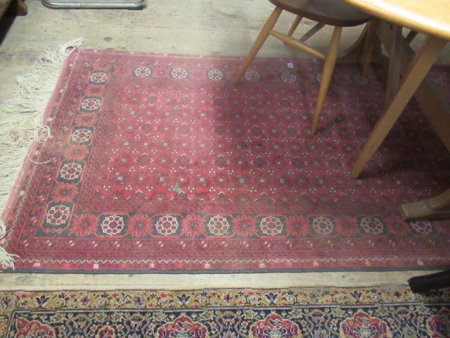 PINK PATTERNED FRINGED RUG Image