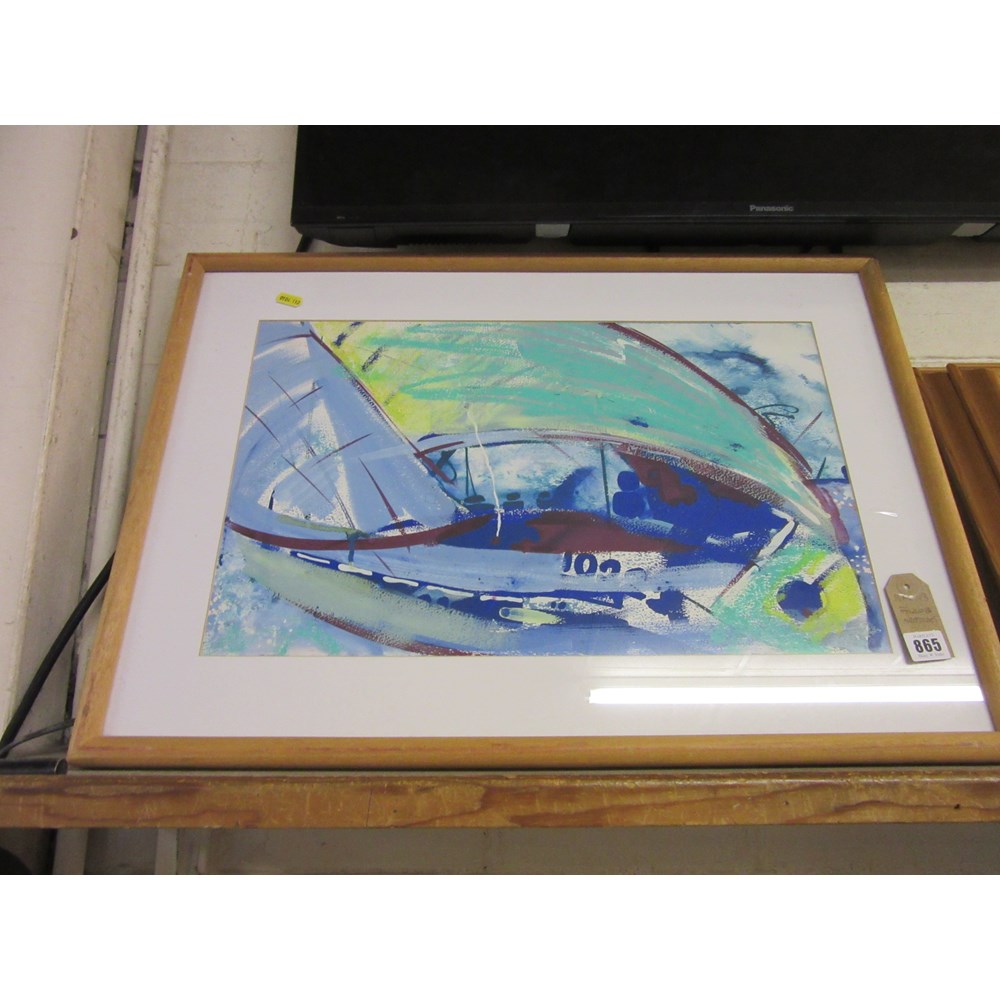 Framed Abstract Framed abstract picture | Hartleys Auctioneers & Valuers
