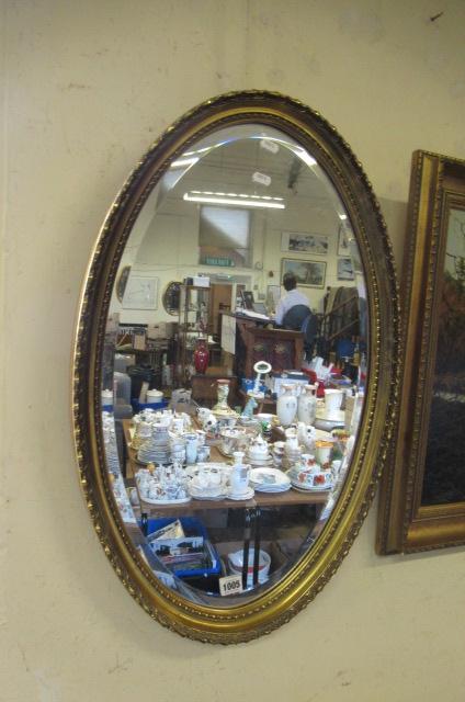 OVAL GILT FRAMED MIRROR Image
