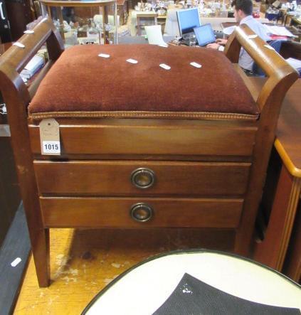 PIANO STOOL WITH TWO DRAWERS Image