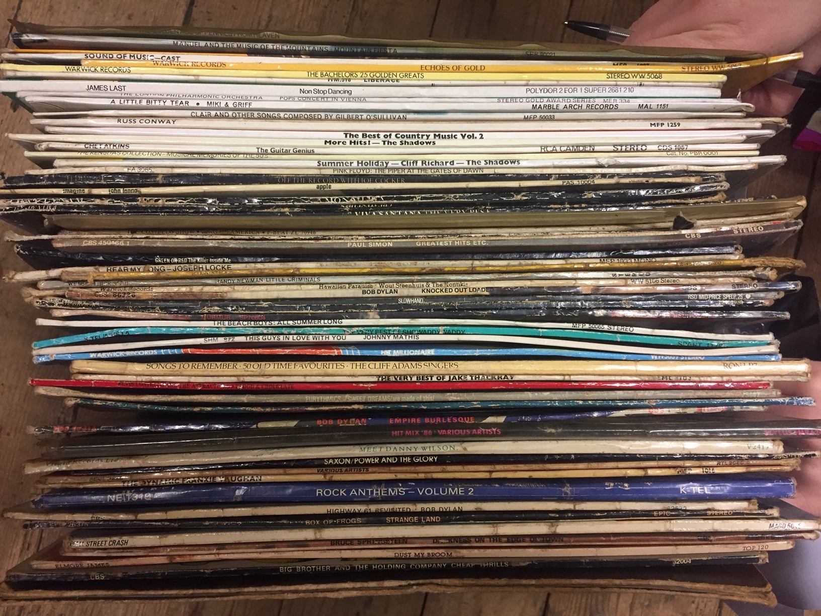 QUANTITY OF LP RECORDS INCLUDING THE BAND AND PINK FLOYD PIPERS AT THE GATES OF DAWN Image