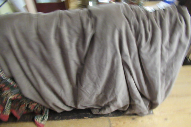 PAIR OF LARGE GREY VELVET CURTAINS Image