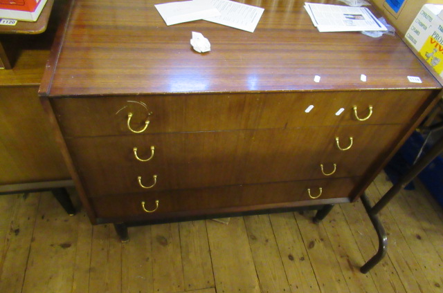 G PLAN FOUR DRAWER CHEST AND A STOOL Image