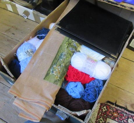 BOX OF KNITTING ITEMS ETC Image