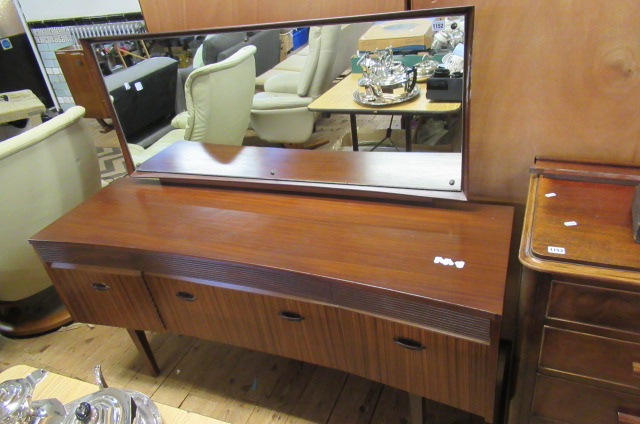 RETRO TEAK DRESSING TABLE AND TWO MATCHING WARDROBES Image