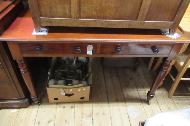 MAHOGANY TWO DRAWER WRITING TABLE Image