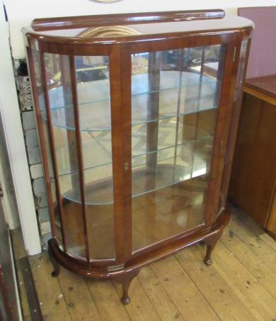 WALNUT GLAZED DISPLAY CABINET Image