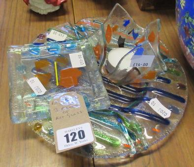 THREE PIECES OF ART GLASS Image