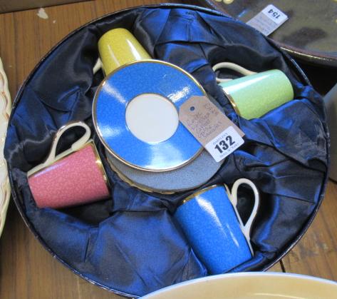 ROYAL WORCESTER COFFEE CANS AND SAUCERS Image