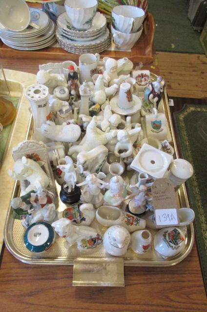 TRAY OF CRESTED WARE Image