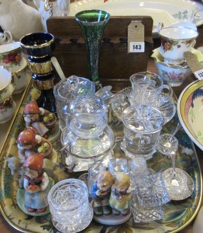 TRAY INCLUDING VASES  CUT GLASS  TEA SET ETC Image