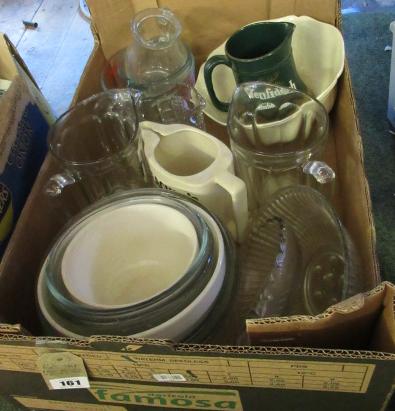 BOX OF BOWLS AND JUGS ETC Image