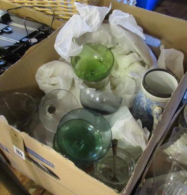 BOX OF GLASS AND CERAMICS Image