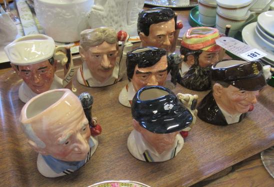 TRAY OF ROYAL DOULTON CHARACTER JUGS Image