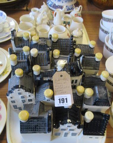 TRAY OF KLM COTTAGES AND CRESTED WARE Image