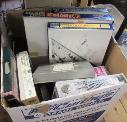 BOX OF JIGSAW PUZZLES ETC Image