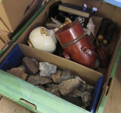 BOX OF MISCELLANEOUS INCLUDING GEOLOGICAL SAMPLES Image