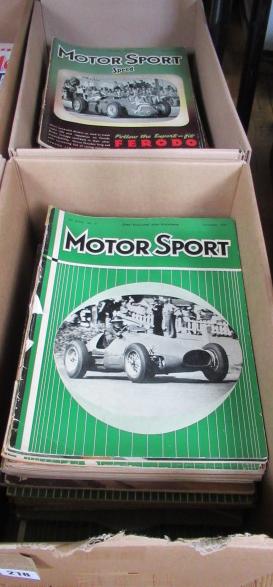 TWO BOXES OF ORIGINAL 1950S MOTORSPORT MAGAZINES Image