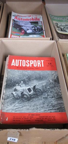TWO BOXES OF AUTO SPORT AND AUTOMOBILE CAR MAGAZINES Image