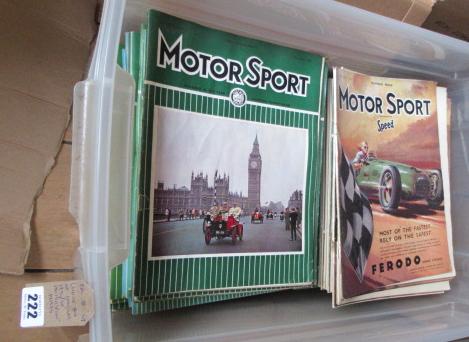 LARGE BOX OF ORIGINAL 50S AND 60S MOTORSPORT MAGAZINES Image