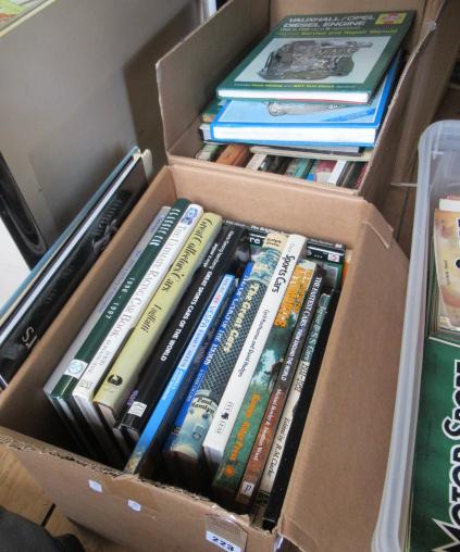 TWO BOXES OF HARDBACK MOTORSPORT BOOKS Image