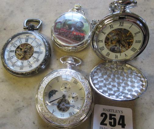 FOUR POCKET WATCHES Image