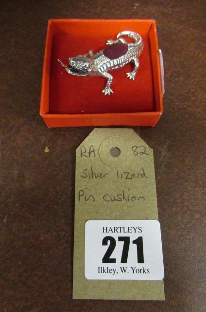 SILVER LIZARD PIN CUSHION Image