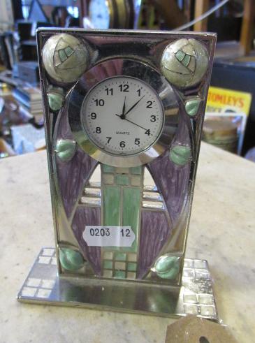 ART NOUVEAU STYLE ENAMELLED CLOCK Image