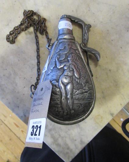 PEWTER POWDER FLASK Image