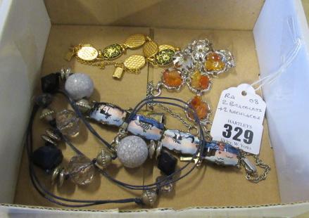 TWO BRACELETS AND TWO NECKLACES Image