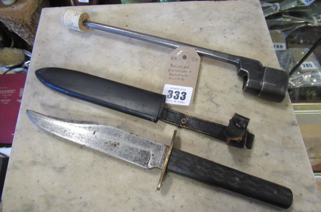 BRITISH BAYONET AND GERMAN KNIFE Image