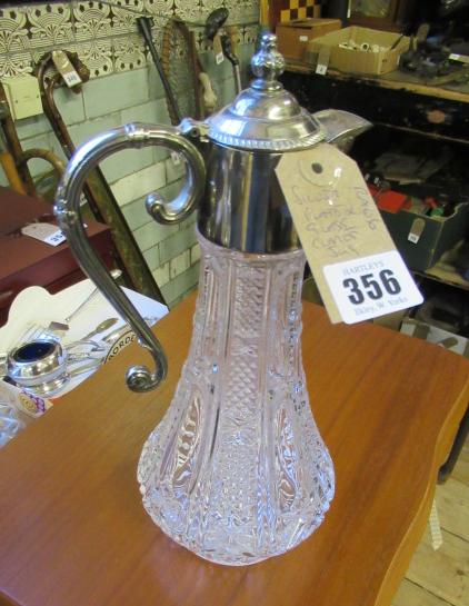 EPNS MOUNTED GLASS CLARET JUG Image