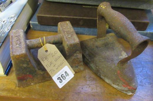 FLAT IRON AND SEVEN LB WEIGHT Image