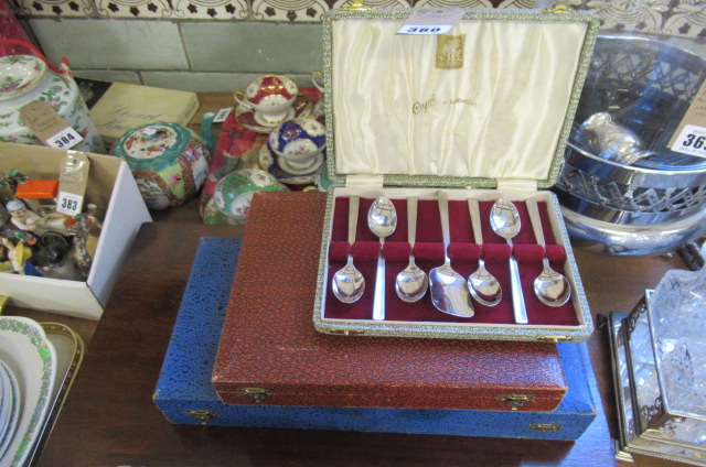 FOUR CASED CUTLERY SETS Image