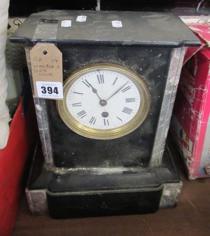 MARBLE AND SLATE CLOCK Image