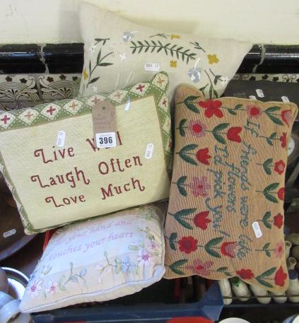 FOUR NOVELTY TAPESTRY CUSHIONS Image