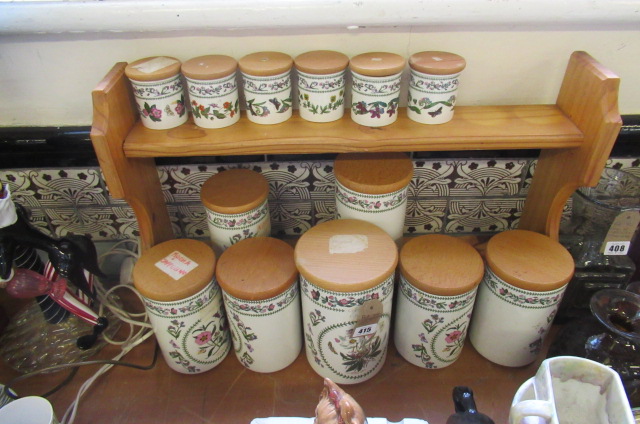 THIRTEEN PORTMEIRION JARS WITH RACK Image